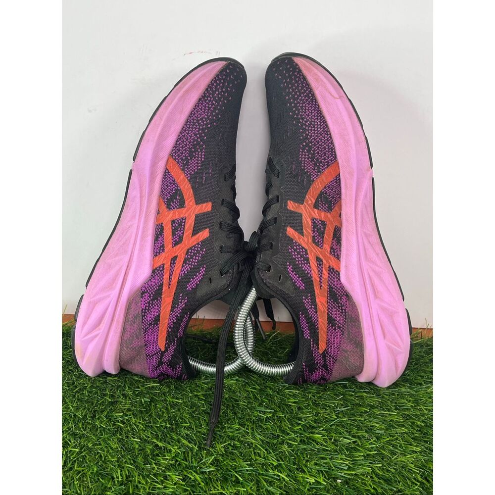 ASICS Novablast Women's Running Shoes | Black/Pink/Orange | US Size 8 - Picture 6 of 11